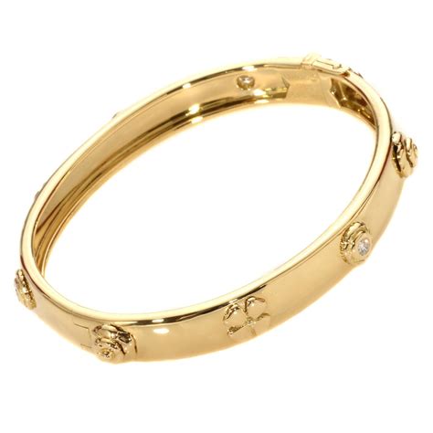 chanel gold bracelet metal|Chanel new cuff bracelet with diamond.